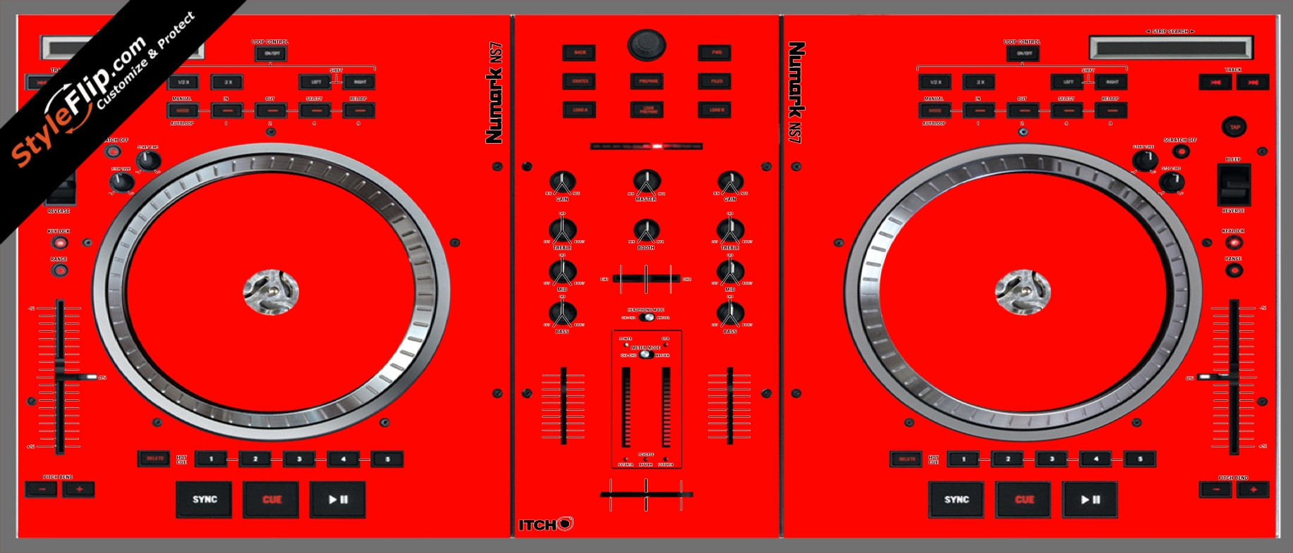 Solid Red Numark NS-7