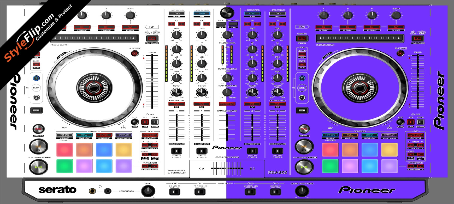 Purple & White  Pioneer DDJ-SX2