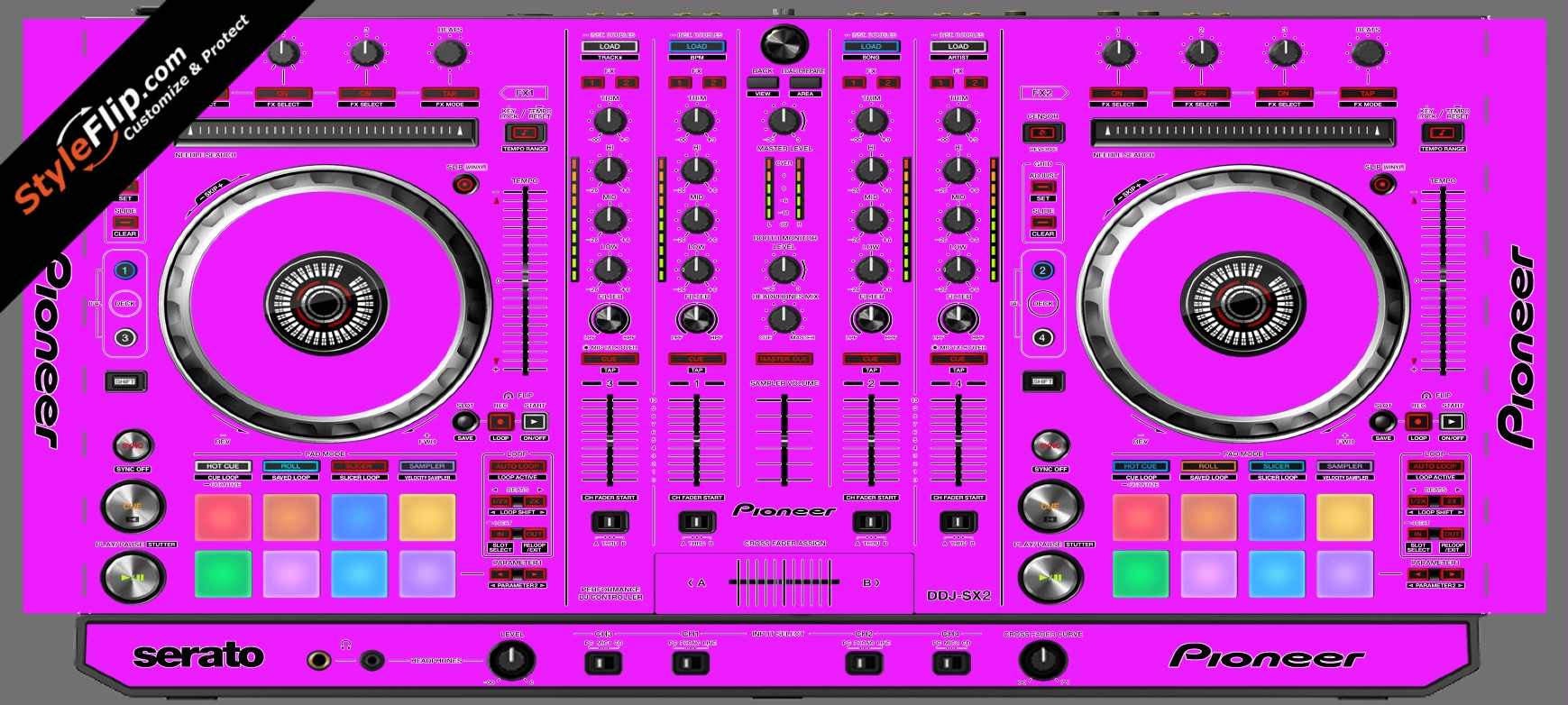 Solid Pink Pioneer DDJ-SX2