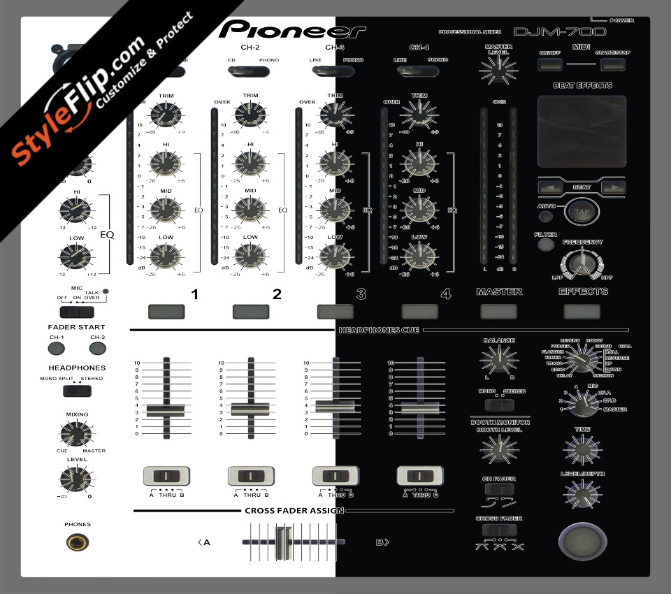 Black & White Pioneer DJM 700
