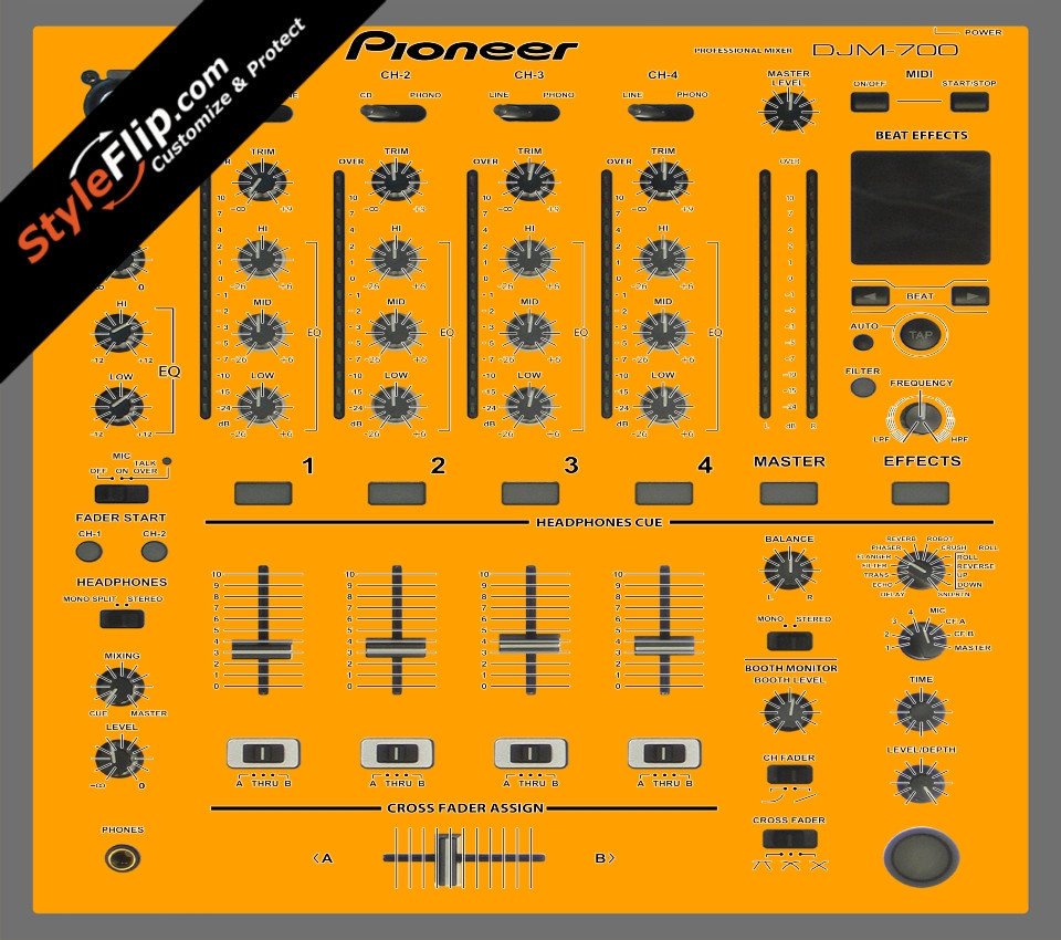 Solid Orange Pioneer DJM 700