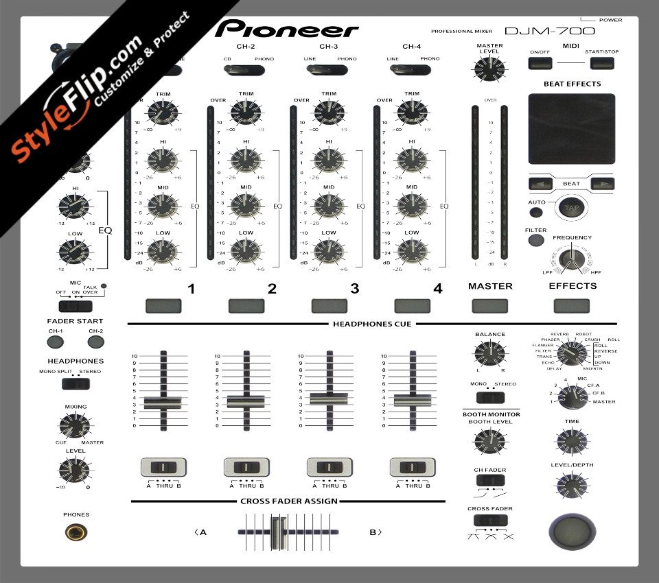 Solid White Pioneer DJM 700