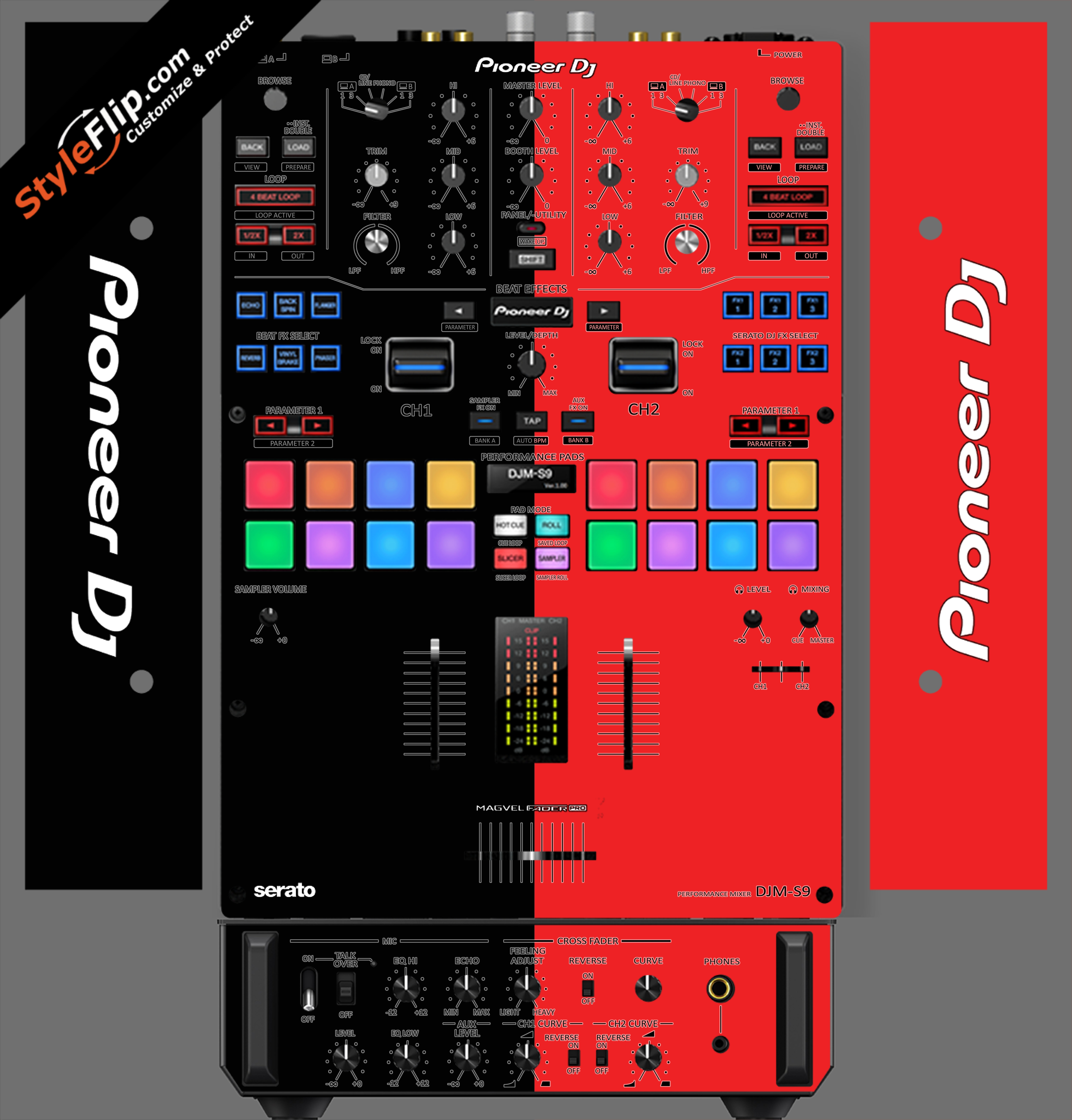 Black & Red Pioneer DJM S9