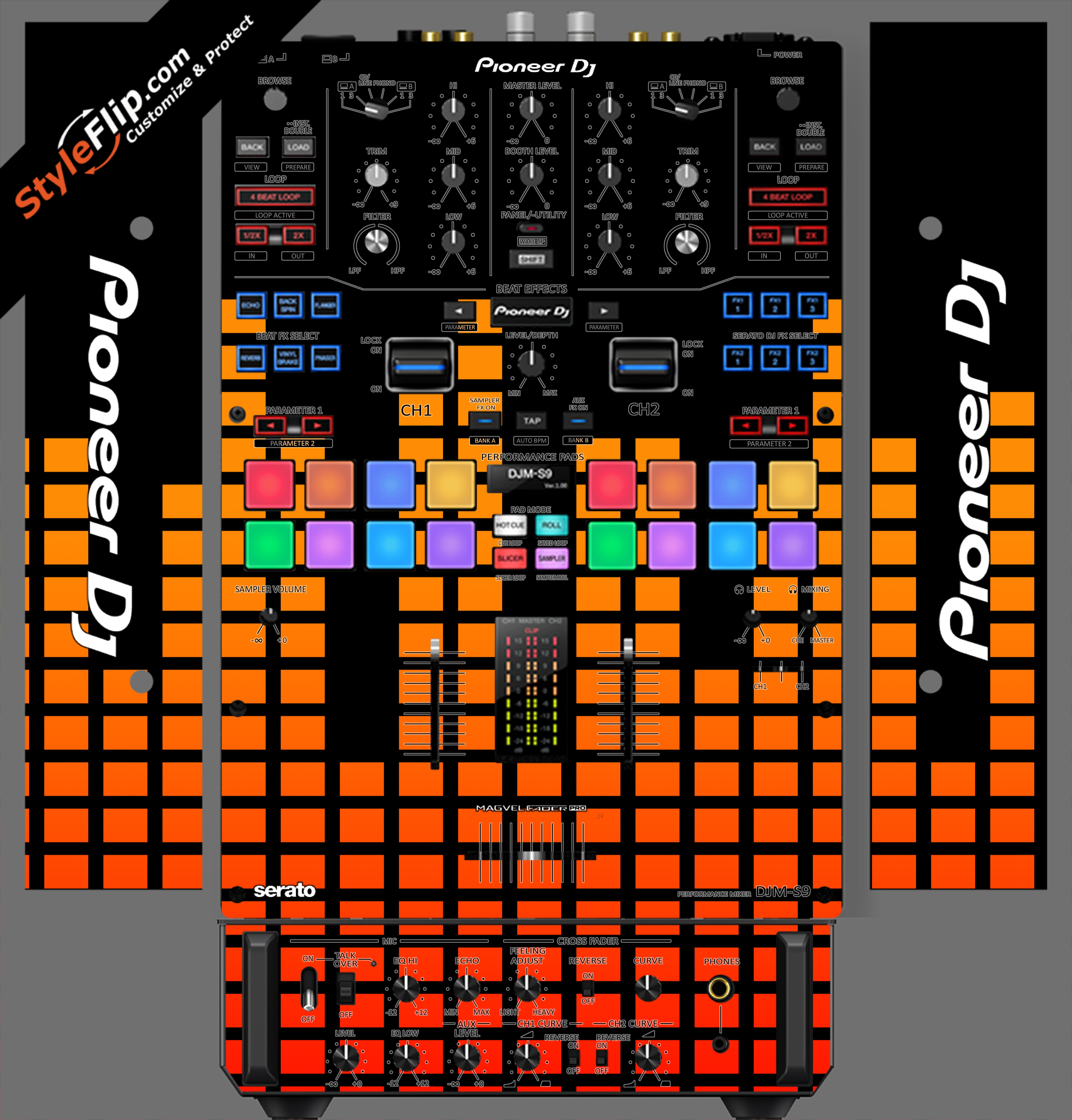 Orange Equalizer  Pioneer DJM S9