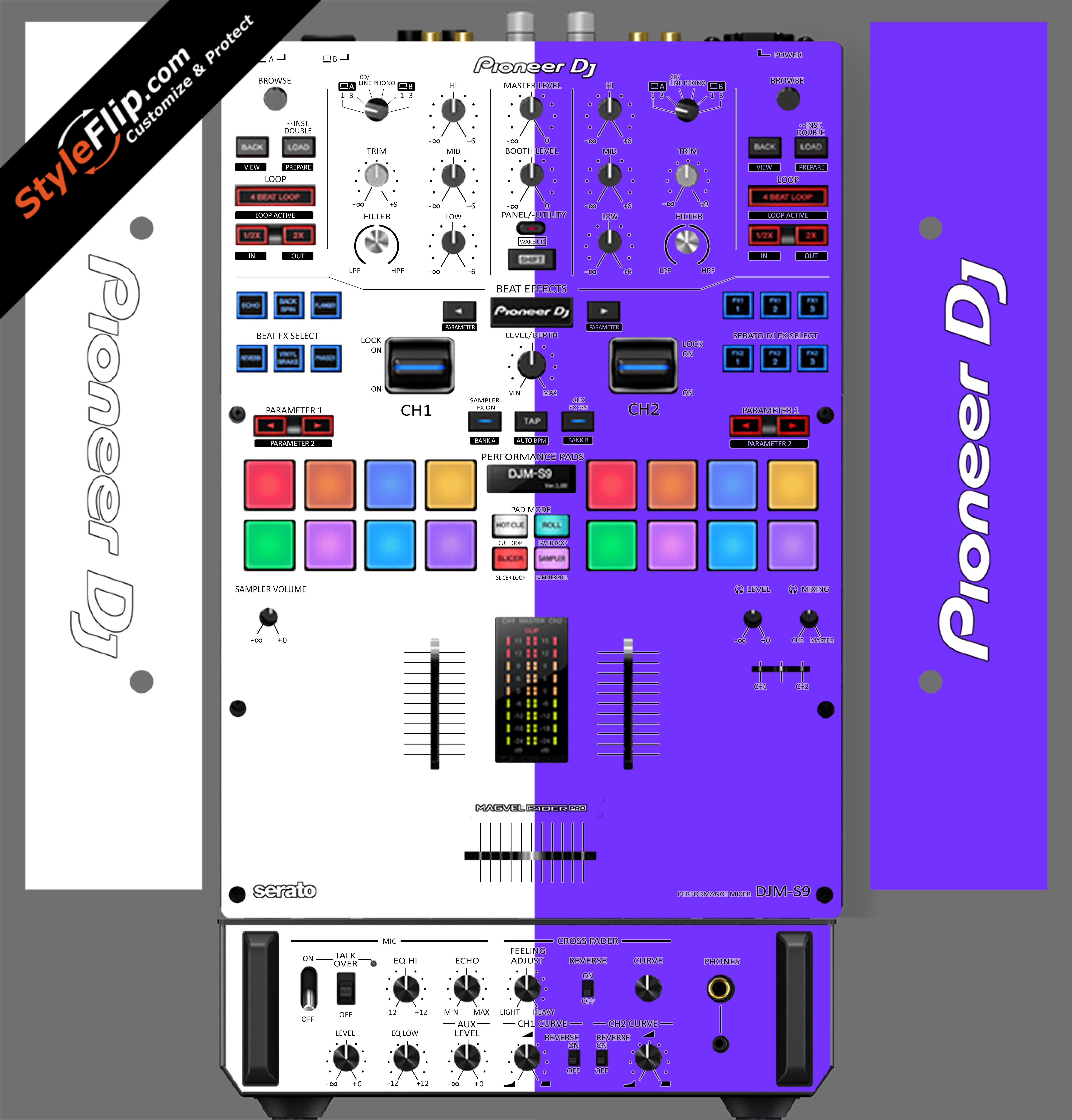 Purple & White  Pioneer DJM S9