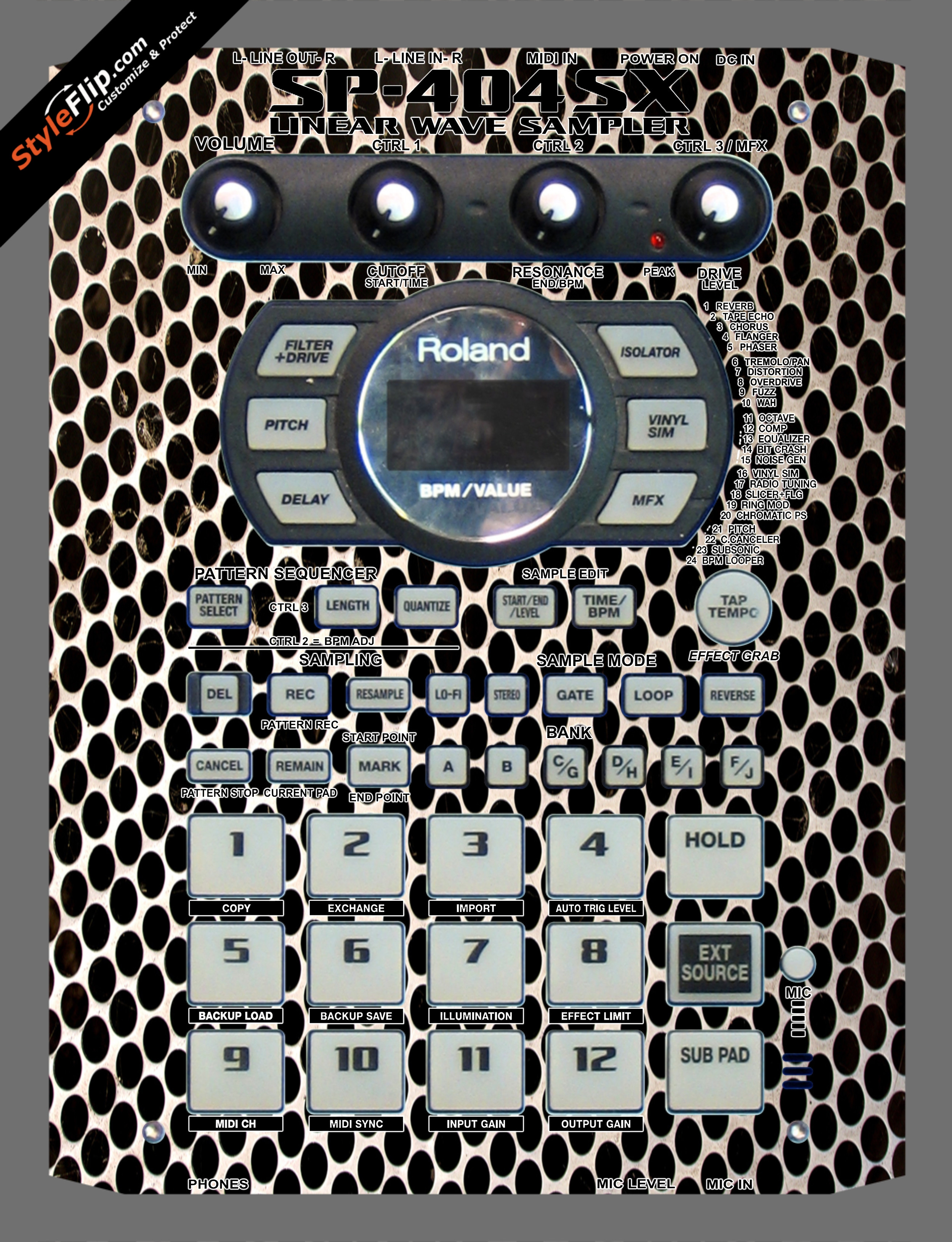 Bass Face Roland SP-404 SX