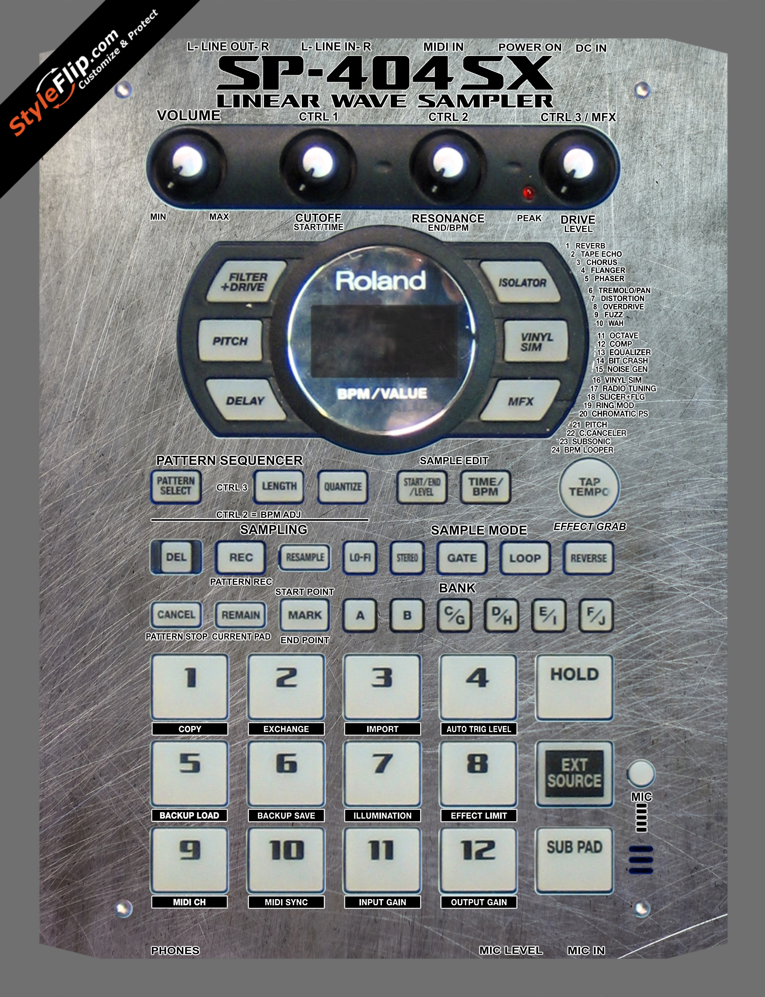 Steel Your Faceplate Roland SP-404 SX