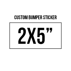 2x5 Custom Bumper Stickers 