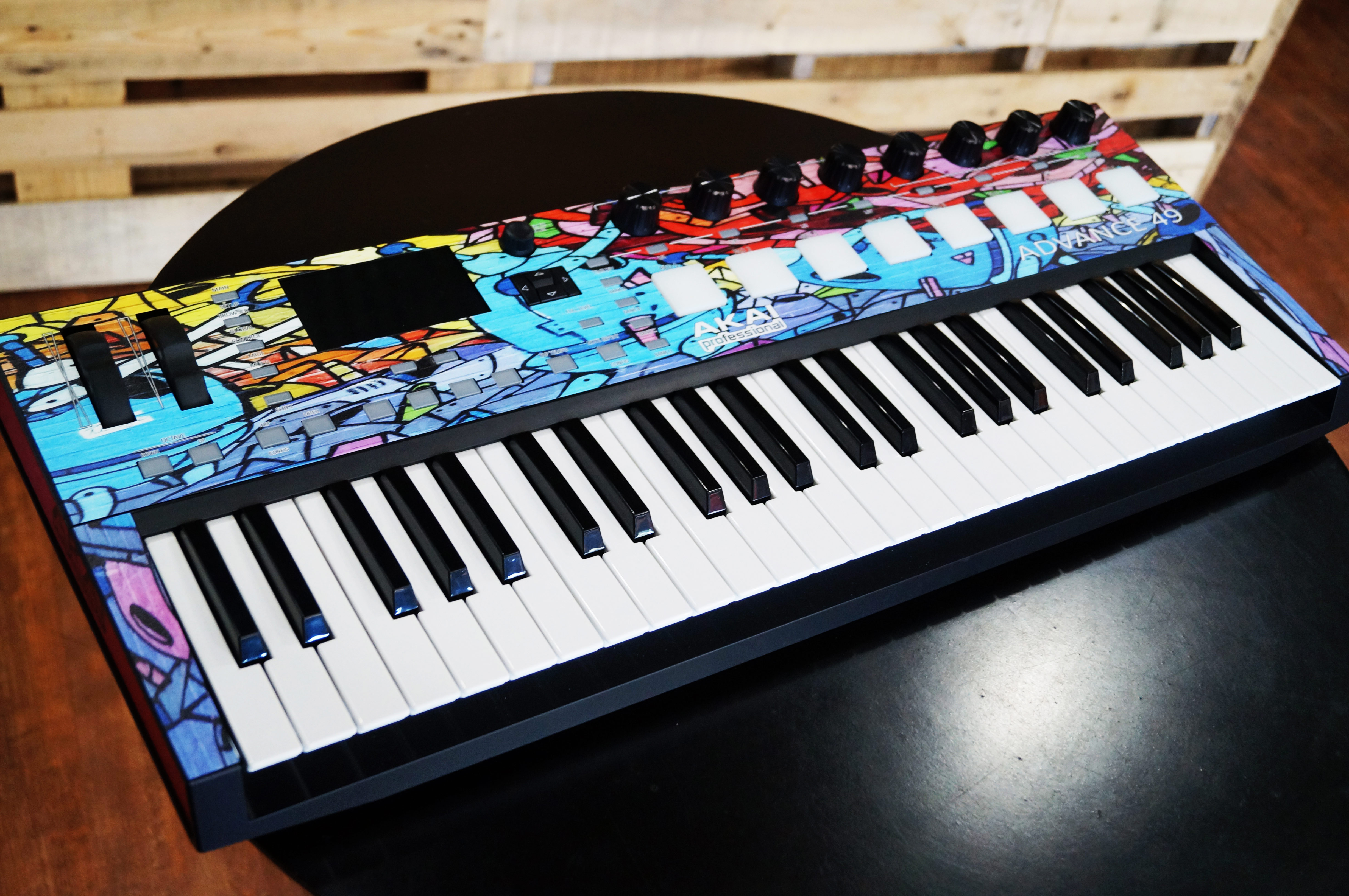 Akai Advance 49 custom skins, created online by