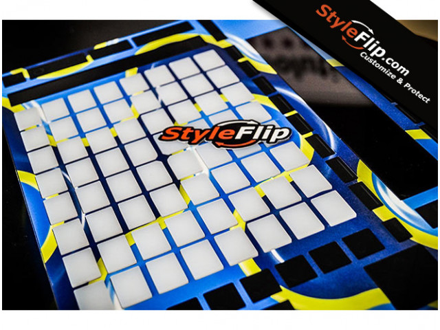 Abelton Push 2 Custom Styleflip Skin Absrtact Blue Yellow