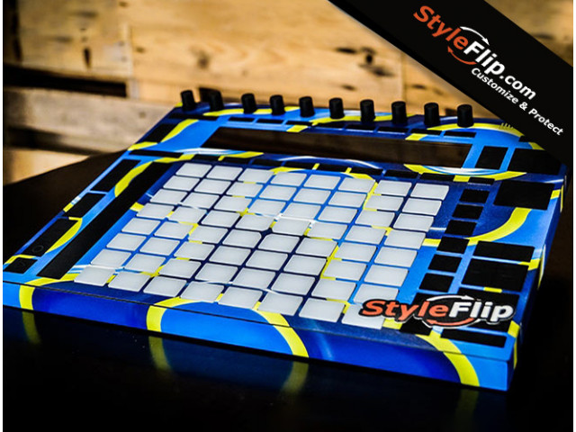 Ableton Push 2 Custom Blue Yellow Styleflip Skin