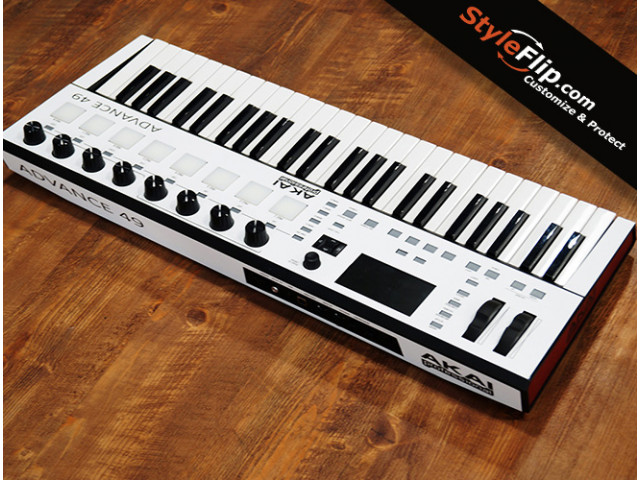 Akai Advance 49 Custom All White Styleflip Skin Decal