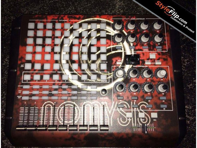 Akai APC 40 Styleflip Custom Skin Nomysis Red Abstract Black
