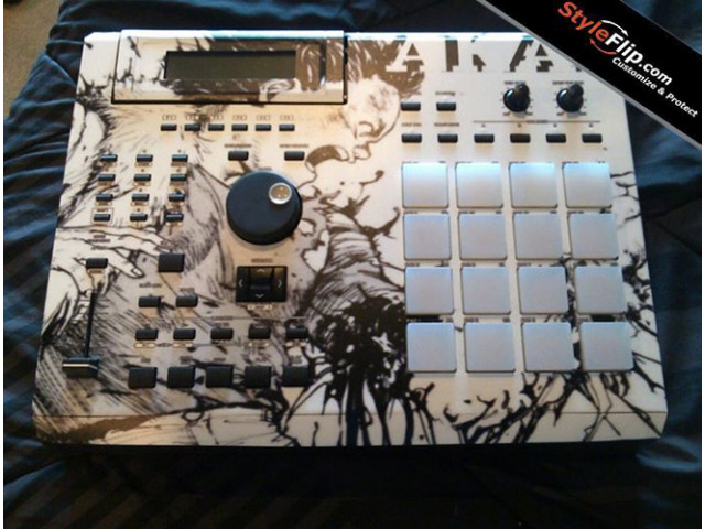 Akai MPC 2000 Skin Custom Cartoon Guy Yelling Black White