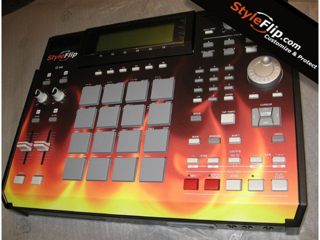 Akai MPC 2500 Custom DJ Skin Styleflip Design Flames