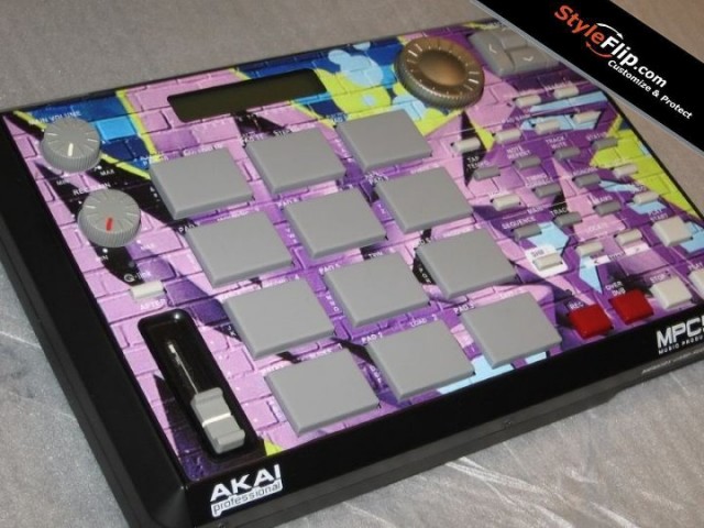 Akai MPC-500 Stylelflip Custom Skin Decal Purple Wall
