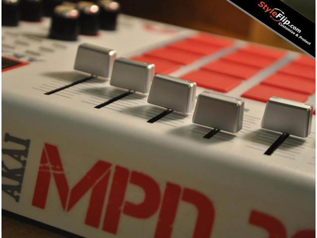 Akai MPD 24 26 Styleflip Custom Skin White Red Text