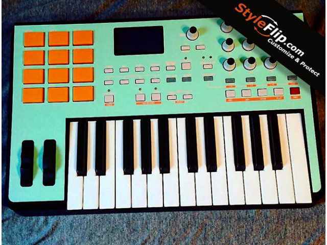 Akai MPK 25 Skin Orange Aqua Custom Styleflip Minimal Clean
