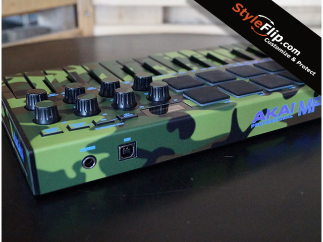 Akai MPK mini MK3 Custom Skins Back Angle