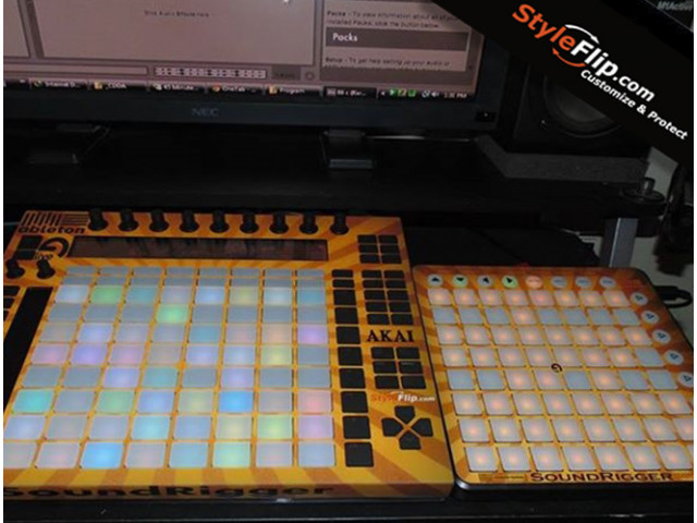 Akai Push & Novation Launchpad Custom Decal Yellow Stripes