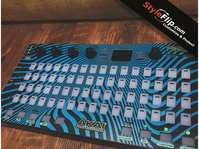 Akai Fire StyleFlip Custom Skin Psychedelic Decal Waves