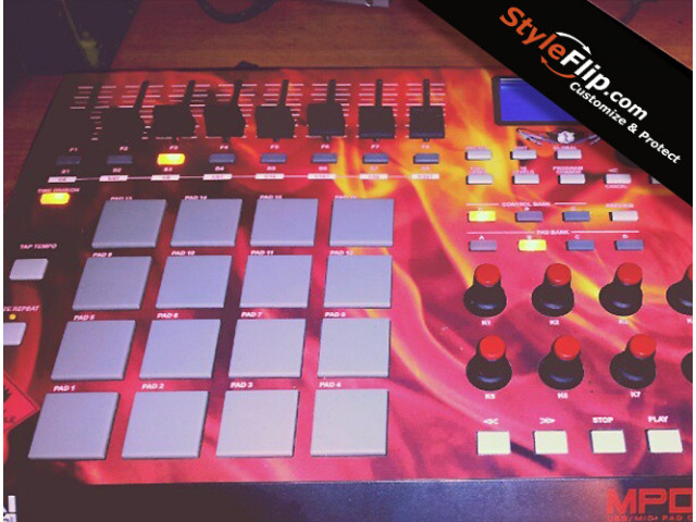 Akai MPD-32 Styleflip Custom Skin Decal Red Smoke