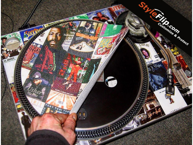 Album Covered Custom Styleflip Slipmat and Turntable Skin