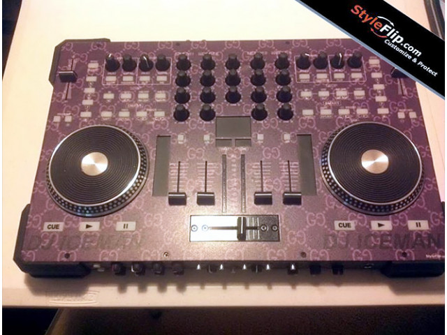 American Audio VMS 2 Custom Skin Gucci Pattern DJ Iceman