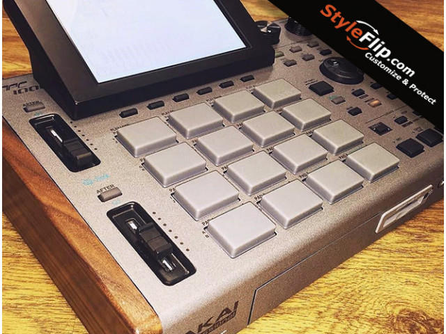 Akai MPC-1000 Silver Custom Styleflip DJ Skin Decal