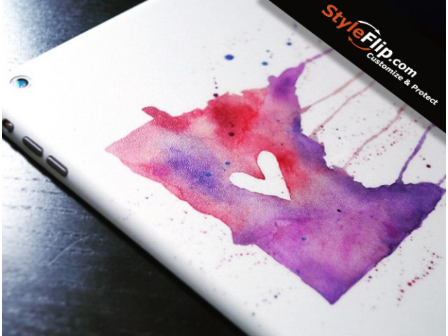 Custom Apple iPad I Love Minnesota Custom White Pink Skin