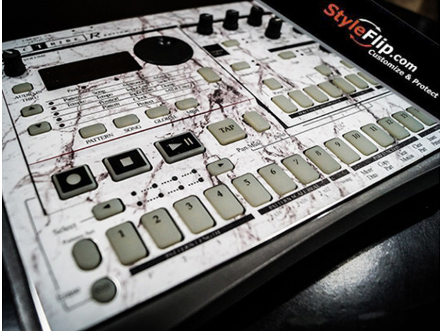Custom Korg Electribe EA 1 White Marble Skin Decal