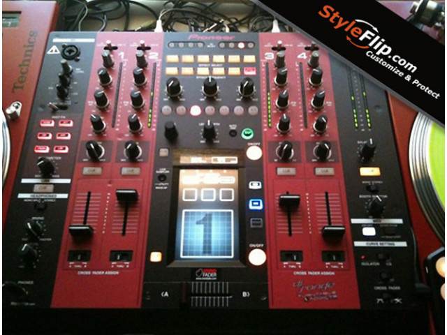 Custom Pioneer DJM 2000 Black and Red Stripes