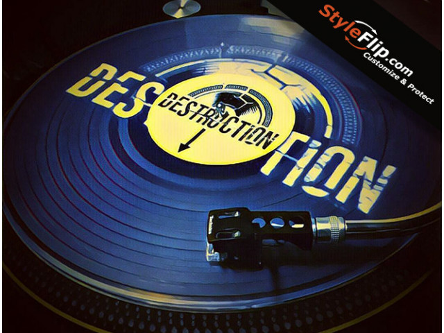 Serato Record Label Destruction Yellow Custom Skin