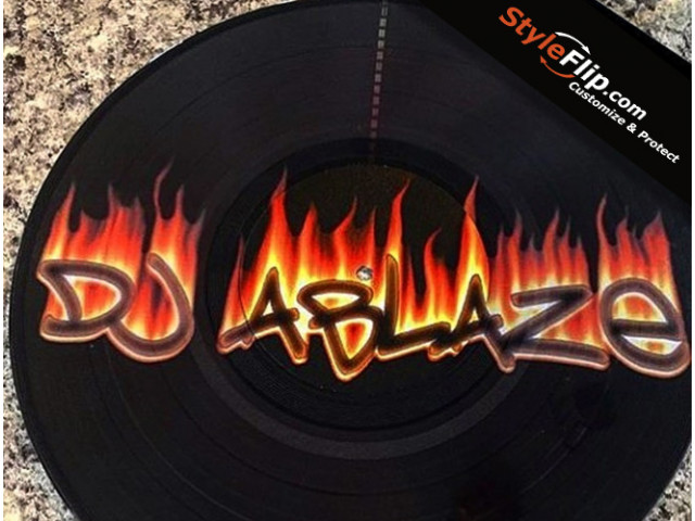 Custom Serato Record Label Styleflip Flames DJ Ablaze