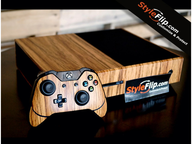 Custom Skin Xbox And Controller Wood Grain Styleflip Decal