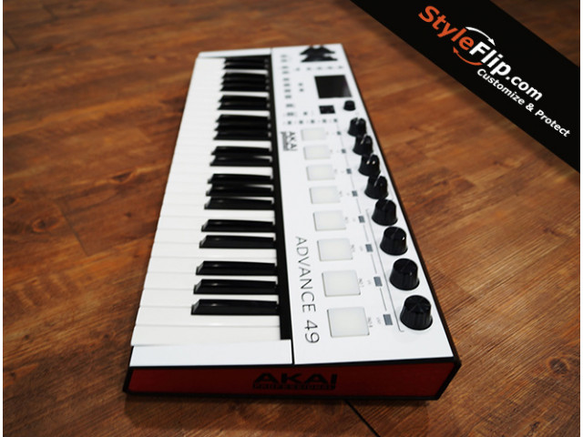 Custom All White Akai Advanced 49 Styleflip Skin V3