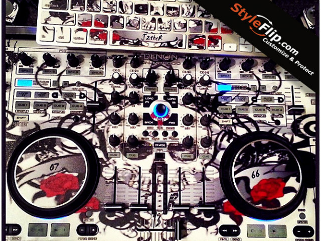 Denon DN MC 6000 MK2 Keyboard Styleflip Custom Skin Skull