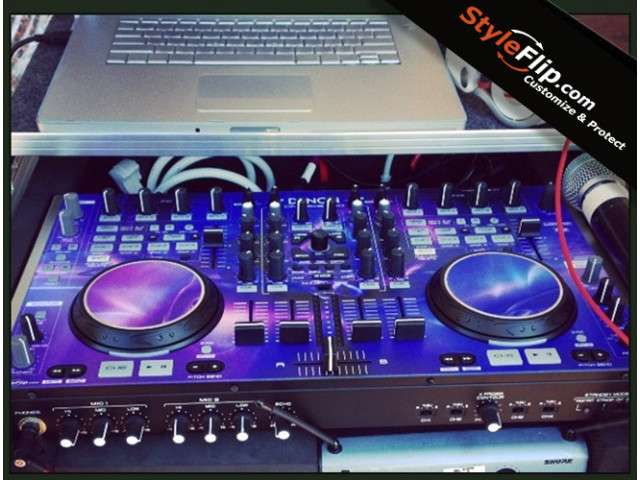 Denon DN MC 6000 Styleflip Custom Skin Blue Purple Lightning