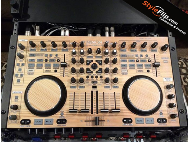 Denon DN MC6000 Styleflip Custom Skin Light Wood Grain