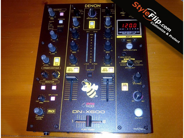 Denon DN-X600 Styleflip Black Custom Bee Skin Decal