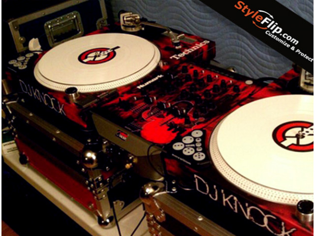 DJ Red & Black Custom Styelfip Skin Decal Deejay Knock