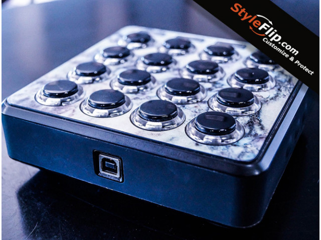 DJ Tech White Marble Midi Fighter Custom Styleflip Skin