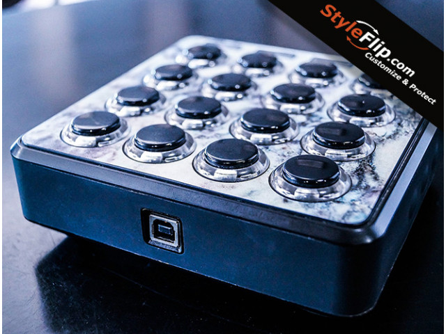 DJ Techtools Midi Fighter Custom White Marble Skin