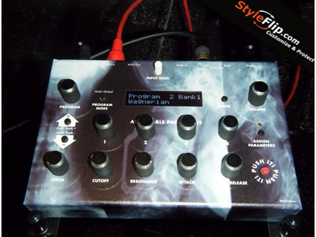 DSI Mopho Styleflip Black White Custom Skin Bone Xray