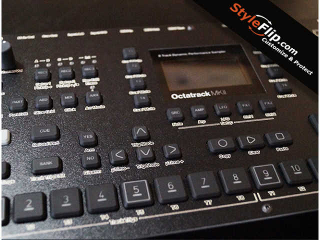 Elektron Octatrack MK2 Custom Skin Black Closeup