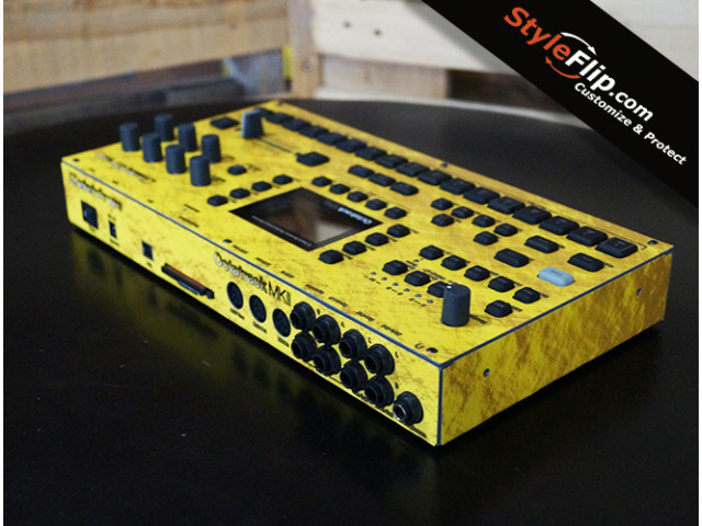 Elektron Octatrack MK2 Custom Skin Gold Back