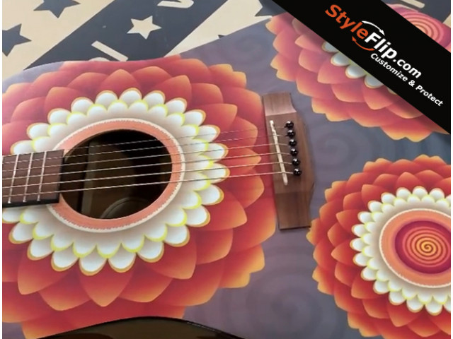 Fender FT-100 Acoustic Guitar Flower Skin