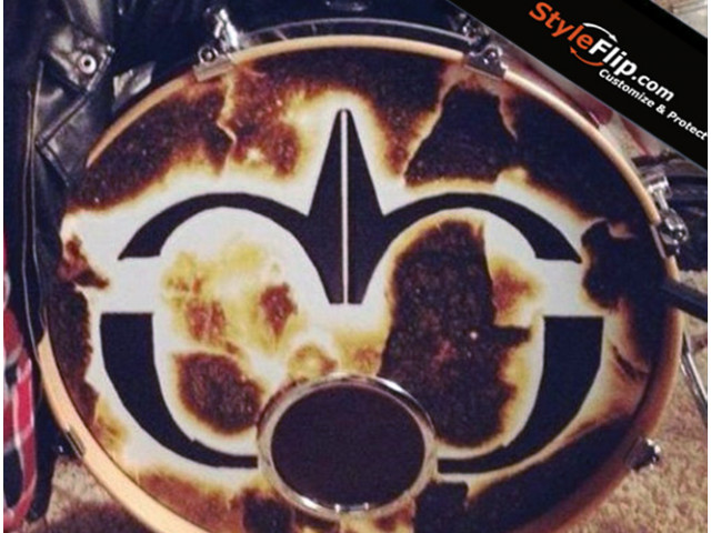 Flame Kickdrum Custom Styleflip Skin Decal