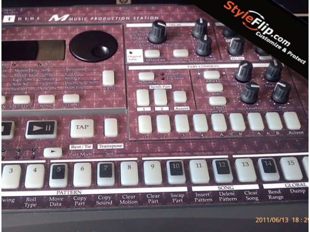 Korg Electribe-EM1 Custom Styleflip Skin Decal Grey