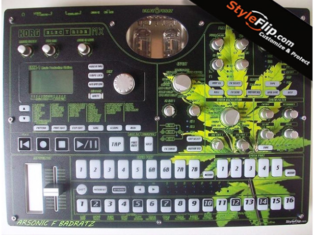 Korg Electribe MX Custom Styleflip Green Weed Skin Decal